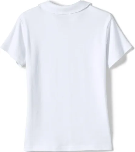 Vista 2 de Lands' End Uniforme escolar para niñas, manga corta, con botones frontales, cuello Peter Pan