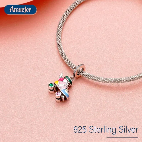 Vista 129 de Amufer S925 Charms for Women, compatible with Pandora Bracelets and Necklaces, Jewelry Gift