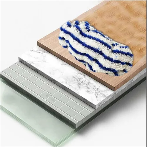 Vista 2 de 1 juego de almohadillas de tela de microfibra compatible con Rowenta Clean&Steam ZR005801 limpiador reutilizable