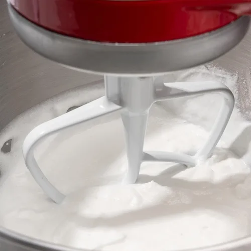 Vista 7 de Batidor plano revestido K45B de repuesto para batidora de pie Kitchenaid, compatible con mezclador de soporte de cabeza inclinable de 4.5 cuartos