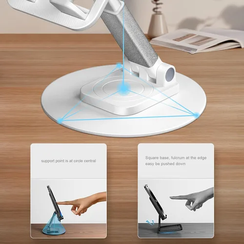 Vista 6 de XcaseBar Soporte para teléfono celular, soporte ajustable para teléfono con una base giratoria de 360°, adecuado para todos los modelos de teléfono