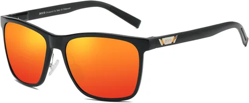 Vista 4 de DUCO Gafas de sol polarizadas para hombre, protección UV, marco rectangular retro, para conducir, pescar, 100% bloqueo UV 3029H