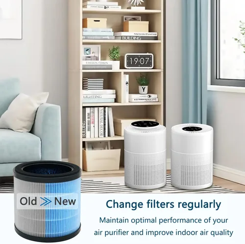 Vista 4 de Filtro AP070 para purificador de aire, compatible con Aircillin AP070A y AP070B, paquete de 2, carbón activado y filtro HEPA de alta eficiencia