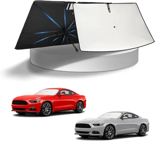 Vista 330 de KUST - Parasol plegable para parabrisas para BMW X1 E84, accesorios 2011 2012 2013 2014 2015, protector de visera de sol ajustable que bloquea