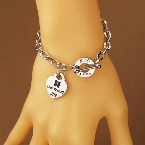 Vista 2 de ARETIS Kpop Bangtan - Pulsera para niños con texto en inglés "Be the best J-HOPE" JIMIN JK RM SUGA V, regalo de Bangtan Boys Lover, regalo