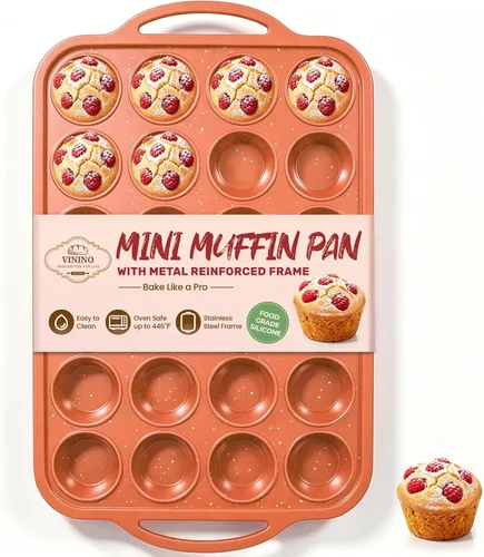 Vista 11 de Vinino Juego de moldes de silicona para muffins de 3 piezas con marco