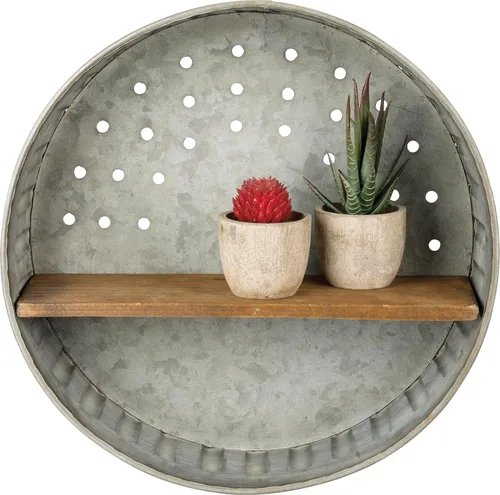 Vista 5 de Primitives by Kathy 38024 Estante de pared envejecido, metal y madera