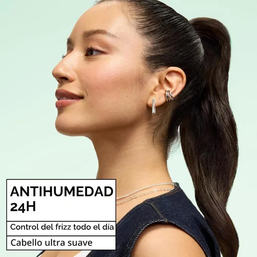 Vista 3 de Fijador de cabello Garnier Fructis Style antihumedad, liso y brillante, de 8.25 onzas