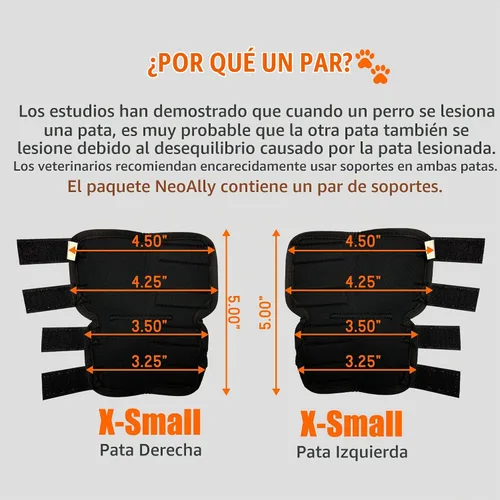Vista 4 de NeoAlly® - Soporte de pierna trasera, soporte de pierna de perro para pierna trasera, soporte de tobillo y soporte para patas traseras, soporte