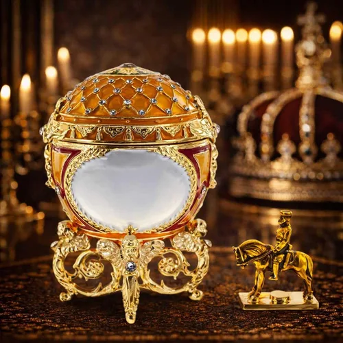 Vista 2 de BestPysanky 1910 Alejandro III Ecuestre Real Imperial Huevo de Pascua