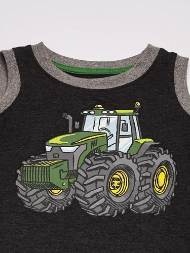 Vista 3 de John Deere - Camiseta de tractor para niños pequeños