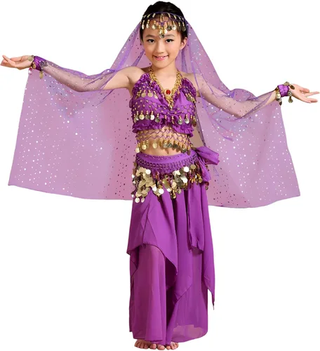 Vista 3 de Astage Disfraz de princesa para niñas, ropa de Halloween, vestido de carnaval, danza, todos los conjuntos