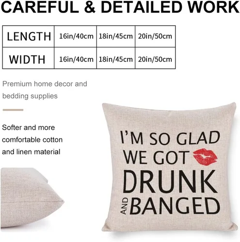 Vista 13 de Valentine Pillow Cases for Home Decor I Just Really Really Love You Throw Pillow Cover with Zipper Farmhouse Cushion Cover Cases 16"x16" Romantic