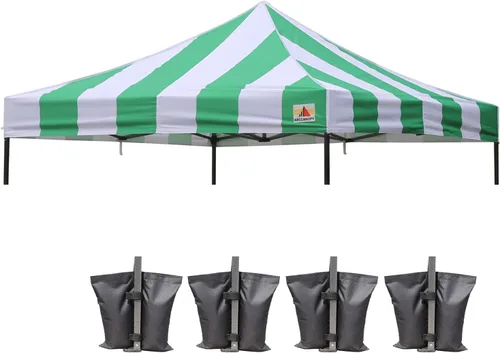 Vista 14 de ABCCANOPY Toldo de repuesto para tienda de campaña desplegable (8 x 8 pies, blanco)