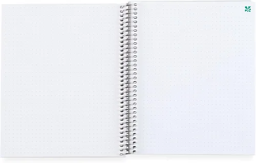 Vista 6 de Erin Condren Ettavee - Cuaderno de espiral platino con cuadrícula de puntos de 8.5 x 11 pulgadas, pétalos de colores Ettavee, 160 páginas