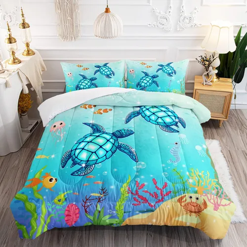 Vista 24 de Juego de edredón de mariposa tamaño individual para niñas, niños y adultos, juego de ropa de cama con patrón de flores de lavanda, juego de cama