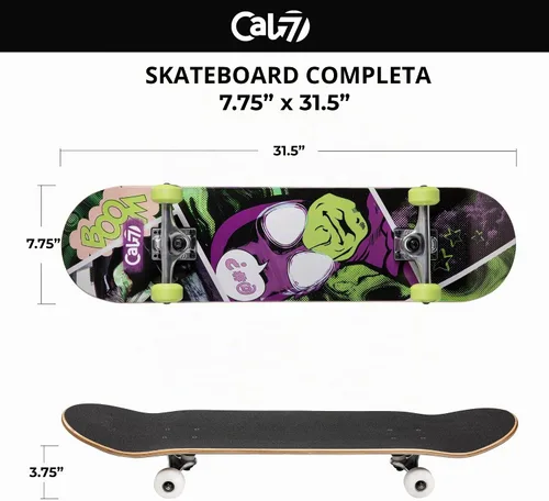 Vista 2 de Cal 7 Patineta Completa Estándar 19.1 cm - 20.3 cm de Tabla Boom de 7.75 pulgadas