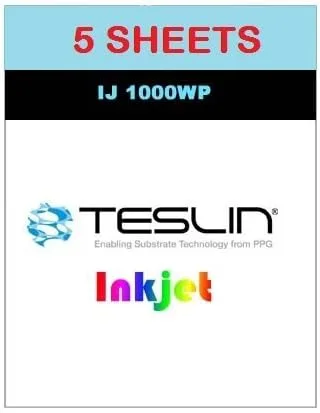Vista 7 de Papel sintético para impresoras en el hogar., Full Sheet InkJet Teslin® (hoja completa) inkjet teslin