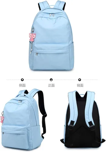 Vista 4 de GO2COSY Anime Demon Slayer Kimetsu no Yaiba Mochila Mochila Mochila Estudiante Bolsa de Escuelas Azul 7 gc010
