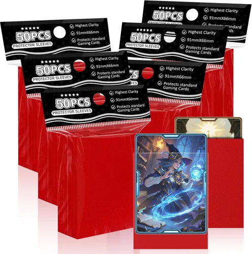 Vista 29 de 1000 unidades de fundas para cartas coleccionables TiopLior, funda mate perfecta para MTG, protector suave para cartas deportivas, funda estándar