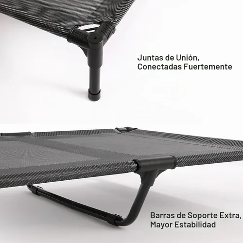 Vista 2 de petizer - Camas grandes para perros medianos, soporta hasta 100 libras, malla de enfriamiento transpirable y barras centrales fuertes, cama
