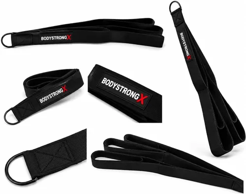 Vista 5 de Accesorio de cable de cuerda de tríceps para gimnasio doméstico y comercial, cuerda trenzada resistente con extremos de goma, accesorio desplegable