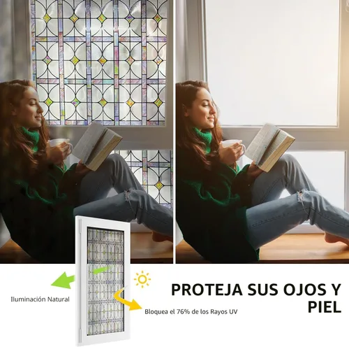 Vista 3 de ADD.HERES Película de privacidad para ventana, película 3D para ventana 2-Un millón de sueños