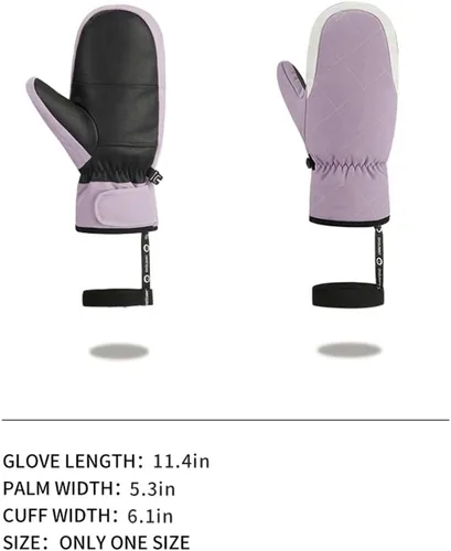 Vista 4 de Guantes de esquí para hombres y mujeres, guantes de nieve de invierno, guantes cálidos e impermeables diseñados para clima frío, motos de nieve