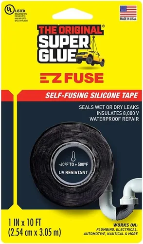 Vista 2 de Super Glue La cinta fusible original 15408 E-Z, negra, 1 pulgada de ancho x 10 pies de largo
