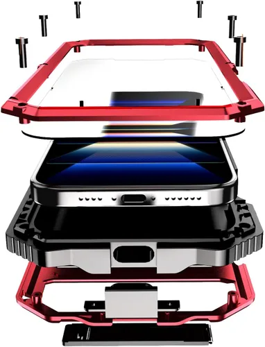Vista 16 de Lunivop Compatible con iPhone 15 Pro Max Funda Protección Resistente a Prueba de Polvo Protector de Pantalla Integrado Soporte Resistente 360 Cuerpo