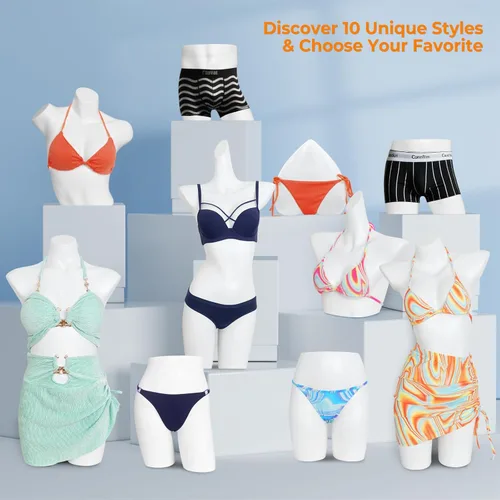 Vista 7 de Torso femenino del maniquí del pecho, maniquí de la ropa interior para la exhibición del contador y escaparate de la ropa interior femenina