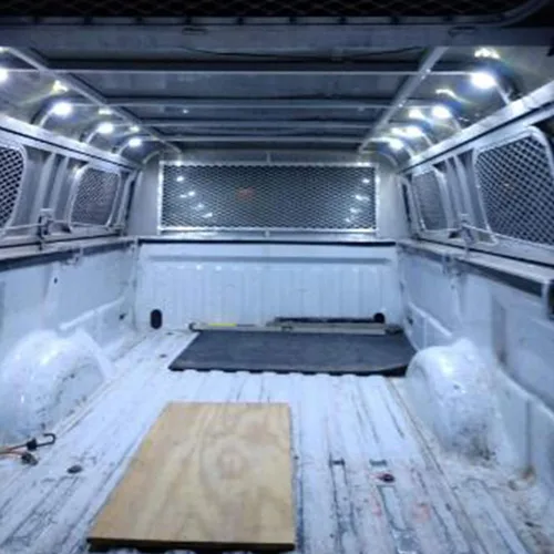 Vista 6 de Kit de luz LED para caja de camión, 48 luces LED blancas, kit de iluminación para caja de trabajo trasera, luces de riel, luz de roca de marcador