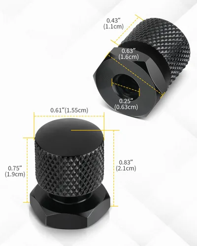 Vista 6 de Tuercas de asiento individuales negras, tuercas de montaje de asiento individual compatibles con Harley Davidson 1997-2026 Touring Street Glide Road