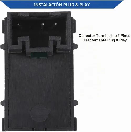 Vista 3 de Obaee Interruptor de control de ventana eléctrica para puerta, botón lateral del pasajero, compatible con VW Volkswagen Golf Caddy Rabbit EOS Jetta