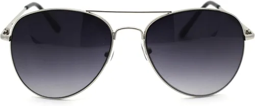 Vista 2 de Gafas de sol para hombre estilo policía con forma de gota de metal con borde de metal