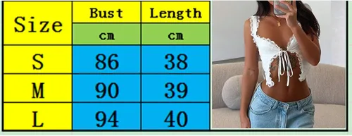 Vista 7 de Women Lace Trim Cami Tanks Sleeveless Tie Up Crop Shirt Tops Slim Fit Retro Open Front Cardigan Fairy Y2k Tank Top