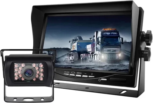 Vista 2 de Cámara de visión trasera de 7 pulgadas con pantalla HD para automóvil, camión, camión, camión, camioneta, caravana, cámper, videovigilancia, visión