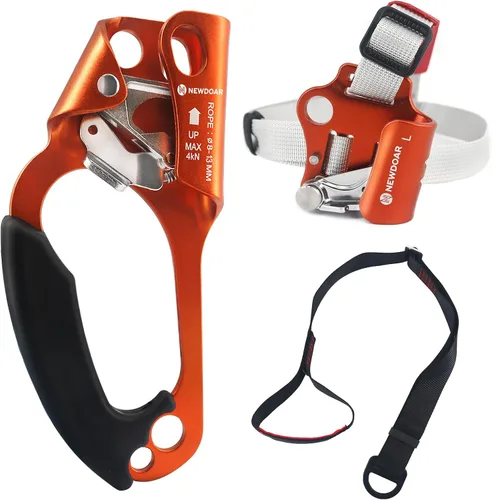 Vista 16 de NewDoar Certificado UIAA y CE - Ascendedor de mano para escalada en roca, arborista, equipo de rapel para cuerda de 8~13MM