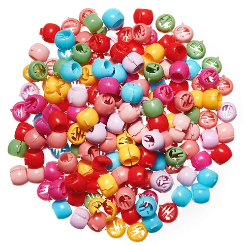Vista 7 de WILLBOND 300 mini pinzas para el cabello para trenzas para niñas, mini cuentas de pelo arcoíris, pequeños clips de plástico para mujeres (color café)