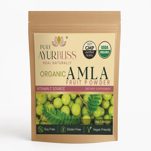Vista 9 de Amla en polvo, mezcla ayurvédica para la salud digestiva, nutrición vegana y sin gluten, fuente natural de vitamina C para cabello, piel y bienestar