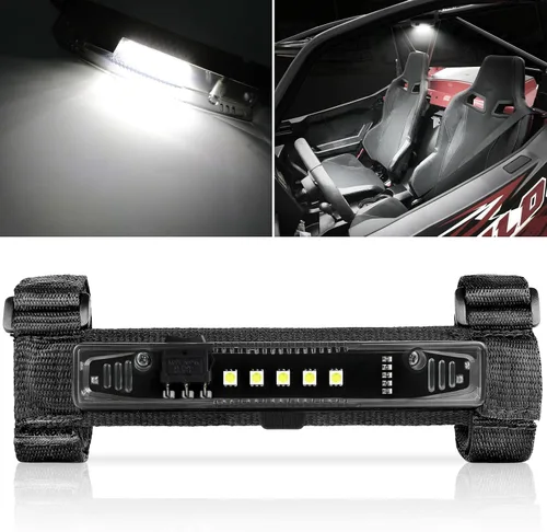 Vista 9 de OFFROADTOWN Luz LED de cúpula universal, montaje en barra enrollable, luces de cúpula UTV, luces de cúpula alimentadas por batería, luz