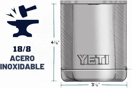 Vista 2 de Yeti Rambler Vaso corto de 10 onzas con aislamiento térmico al vacío, de acero inoxidable, con tapa MagSlider Rosa arenisca.
