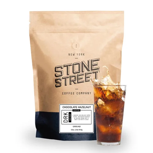 Vista 12 de Stone Street Café con sabor a café frío, sabor natural a arándanos, bajo en ácido, 100% colombiano, café gourmet, molido grueso, tostado oscuro, 1