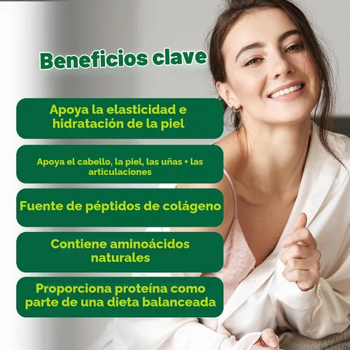 Vista 5 de Organika Polvo de péptidos de colágeno hidrolizados mejorados: polvo de colágeno sin sabor de fácil absorción para piel, cabello, uñas