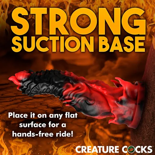 Vista 7 de CREATURE COCKS Mephisto - Consolador de silicona para hombres, mujeres y parejas. Consolador de fantasía, silicona de alta calidad. Base de ventosa