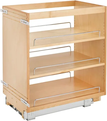 Vista 11 de Rev-A-Shelf Organizador de almacenamiento de armario de cocina extraíble de 11 pulgadas, estante de especias de despensa deslizante con estantes