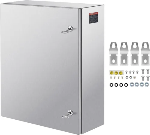 Vista 14 de Caja de Gabinete Eléctrico de Acero de 12" x 12" x 8", Caja de Gabinete Eléctrico de Acero Inoxidable 304, Caja de Gabinete para Equipos