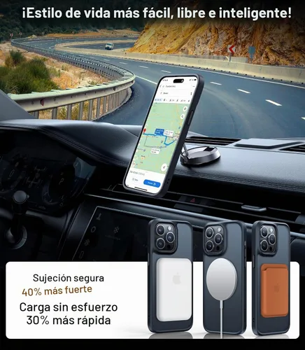 Vista 3 de TORRAS Funda para iPhone 13 Pro Max [compatible con MagSafe] [probada en caídas de grado militar de 12 pies] magnética, translúcida, a prueba