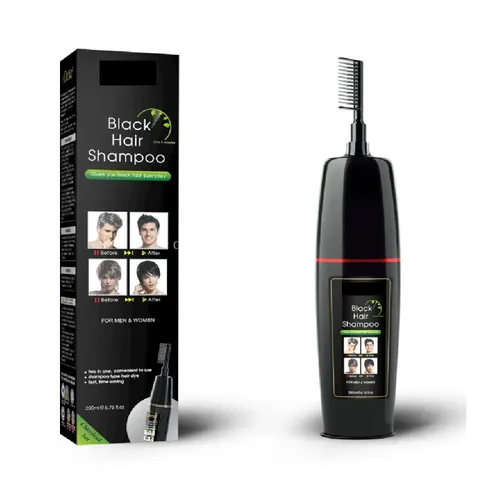 Vista 2 de Shampoo Negro Con Peine 250ml