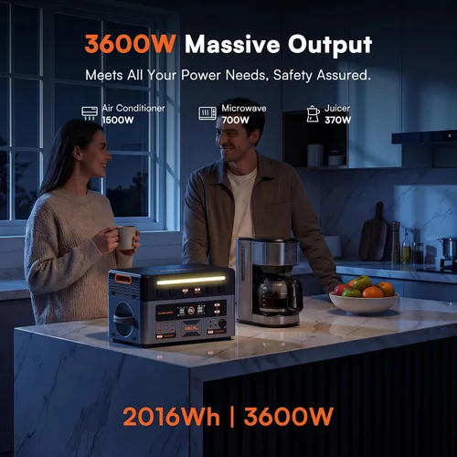 Vista 7 de PowerMax 3600 PE Estación de energía portátil 500W